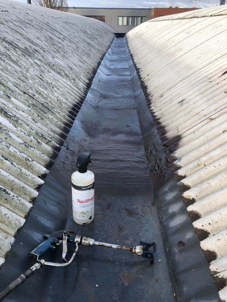 Dakgoot renovatie met Liquid Rubber